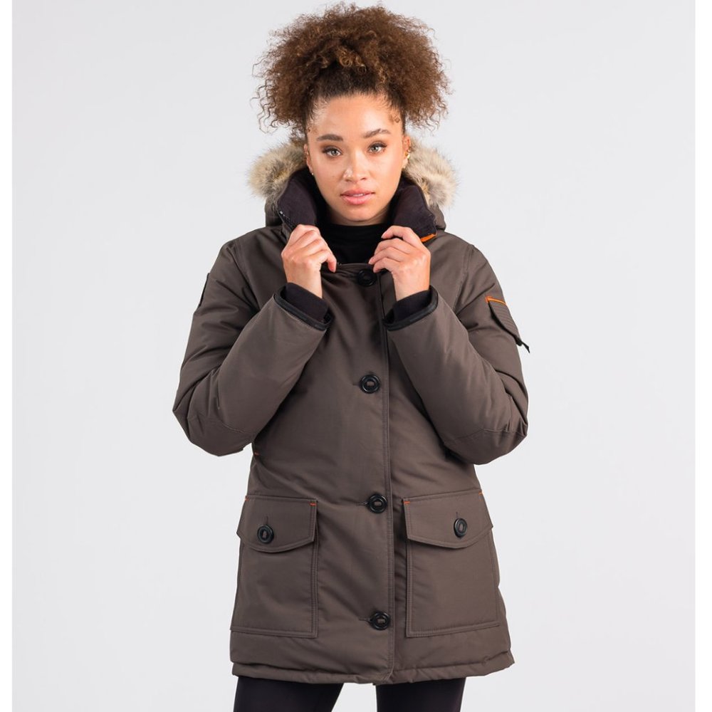 Outdoor Survival Canada KASA Women's Down Jacket Large Made in Canada Olive OSC